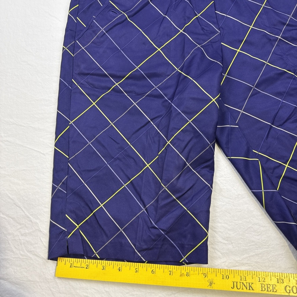 Nike Golf SHORTS WOMENS 12 Dri-FIT Purple  ARGYLE Checkered Athletic Golfcore - Picture 4 of 8
